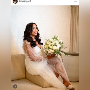 Bride getting ready dress